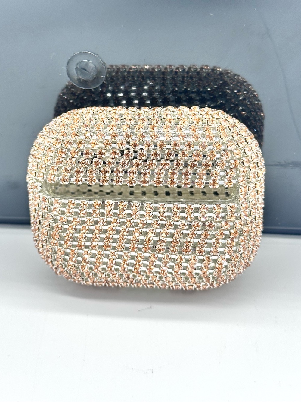 Luxury Bling Rose Gold Rhinestone  Case Cover Compatible For AirPods Pro